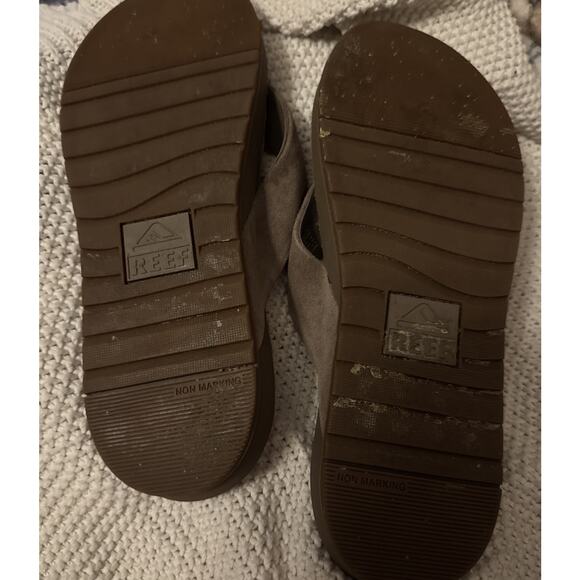Reef OJAI Fossil Brown Suede & Leather Cushion Comfort Flip-Flop Men's Size 10 - Picture 4 of 6